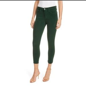 L’AGENCE | Margot Corduroy Crop Skinny Pants In Moss -24